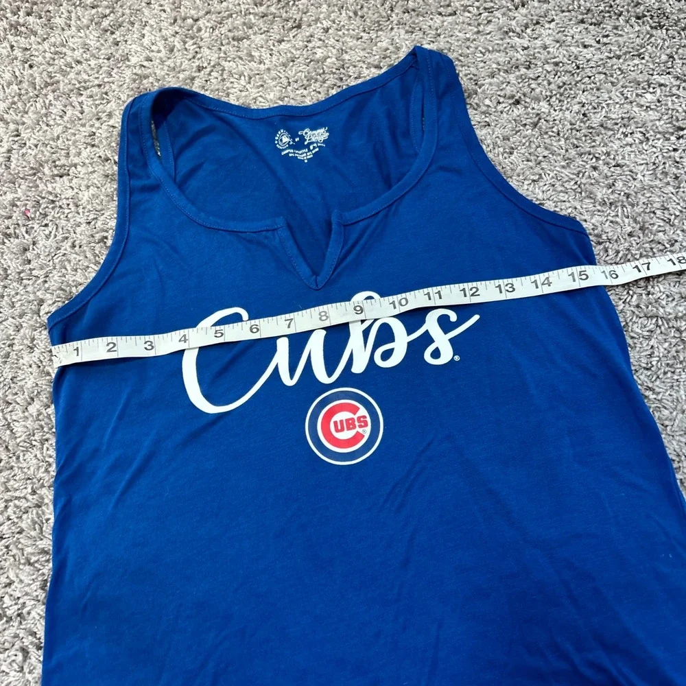 Campus Lifestyle Chicago Cubs MLB Royal Blue Notched V-Neck Tank Top  Medium - Picture 4 of 7